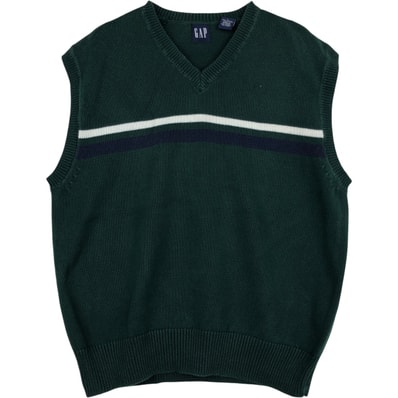 古着 90年代~ ギャップ GAP オールドギャップ Vネック コットンニットベスト メンズL相当 ヴィンテージ/rab181101