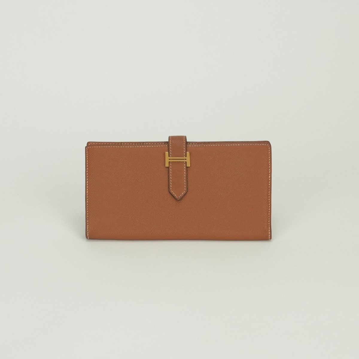 エルメス HERMES ベアンスフレ ベアン スフレ 財布 長財布 ロングウォレット エプソン ゴールド Gold ブラウン Brown 茶 ゴールド金具 ヴォーエプソン