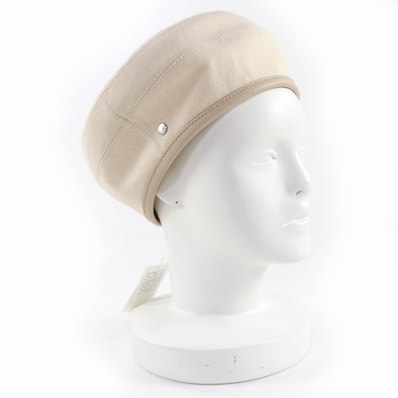 未使用品 エルメス ベレー帽 サントノーレ アイボリー レディース 58