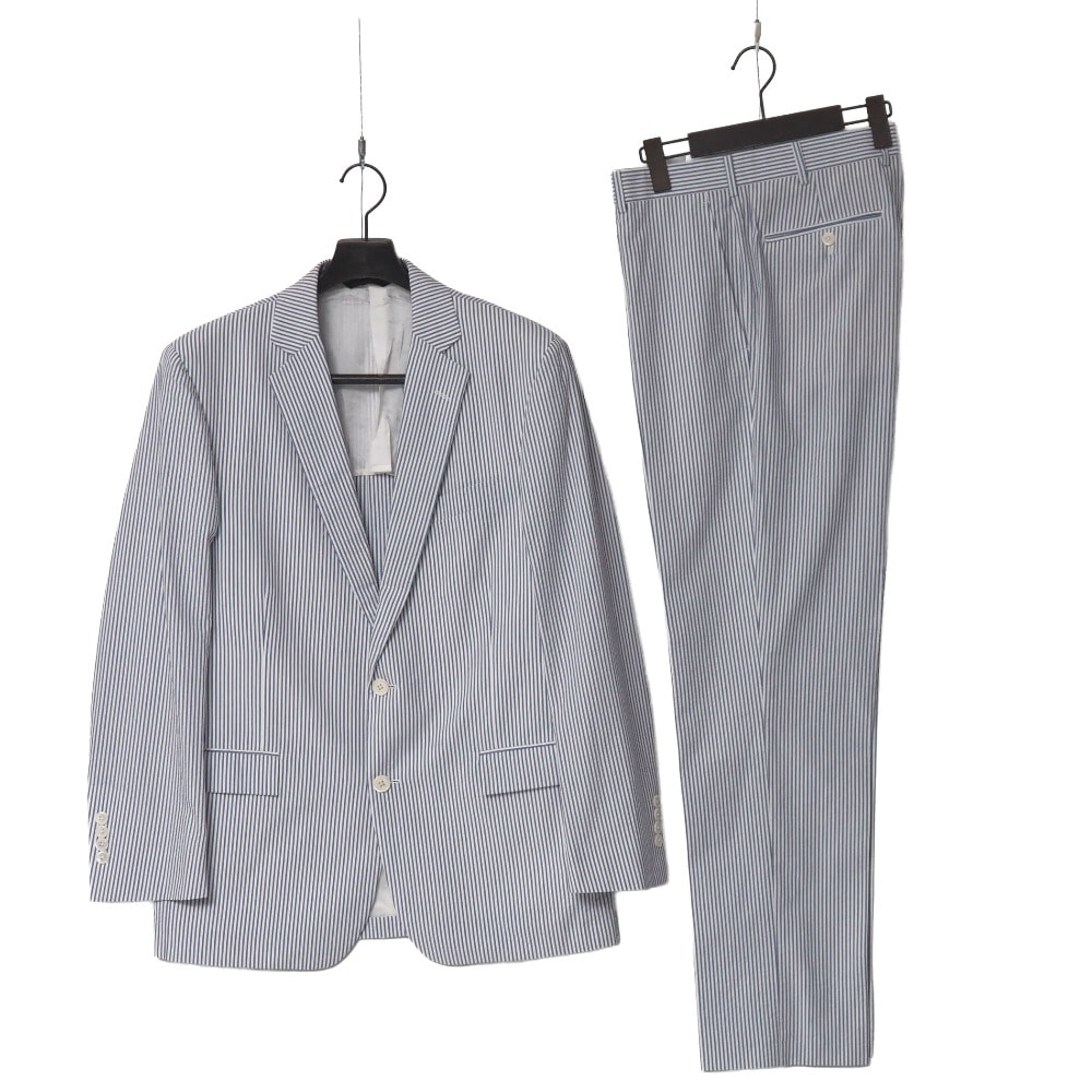 ■美品■Brooks Brothers ブルックスブラザーズ REGENT スーツ サイズ42R/W36 シアサッカー ストライプ テーラードジャケット ブレザー スラックス パンツ ブランド古着【中古】20260901/RB0604