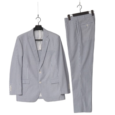 ■美品■Brooks Brothers ブルックスブラザーズ REGENT スーツ サイズ42R/W36 シアサッカー ストライプ テーラードジャケット ブレザー スラックス パンツ ブランド古着【中古】20260901/RB0604