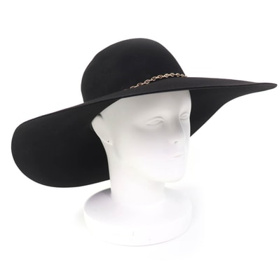 未使用品 エルメス ハット ブラック レディース 57 202013N