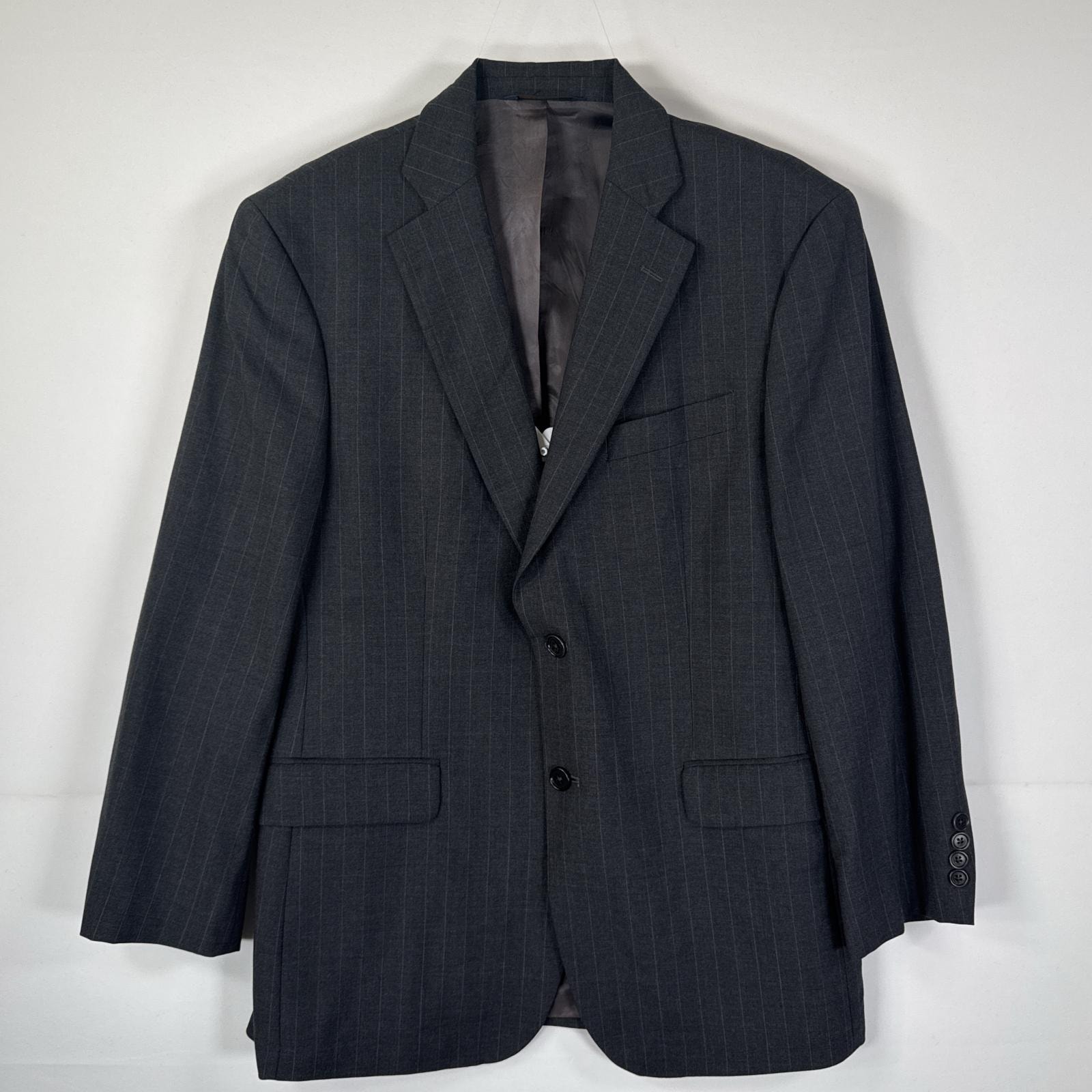 古着 ブルックスブラザーズ Brooks Brothers テーラードジャケット ブレザー スーツ 13198  グレー ストライプ メンズ
