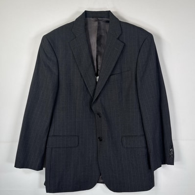 古着 ブルックスブラザーズ Brooks Brothers テーラードジャケット ブレザー スーツ 13198 グレー ストライプ メンズ