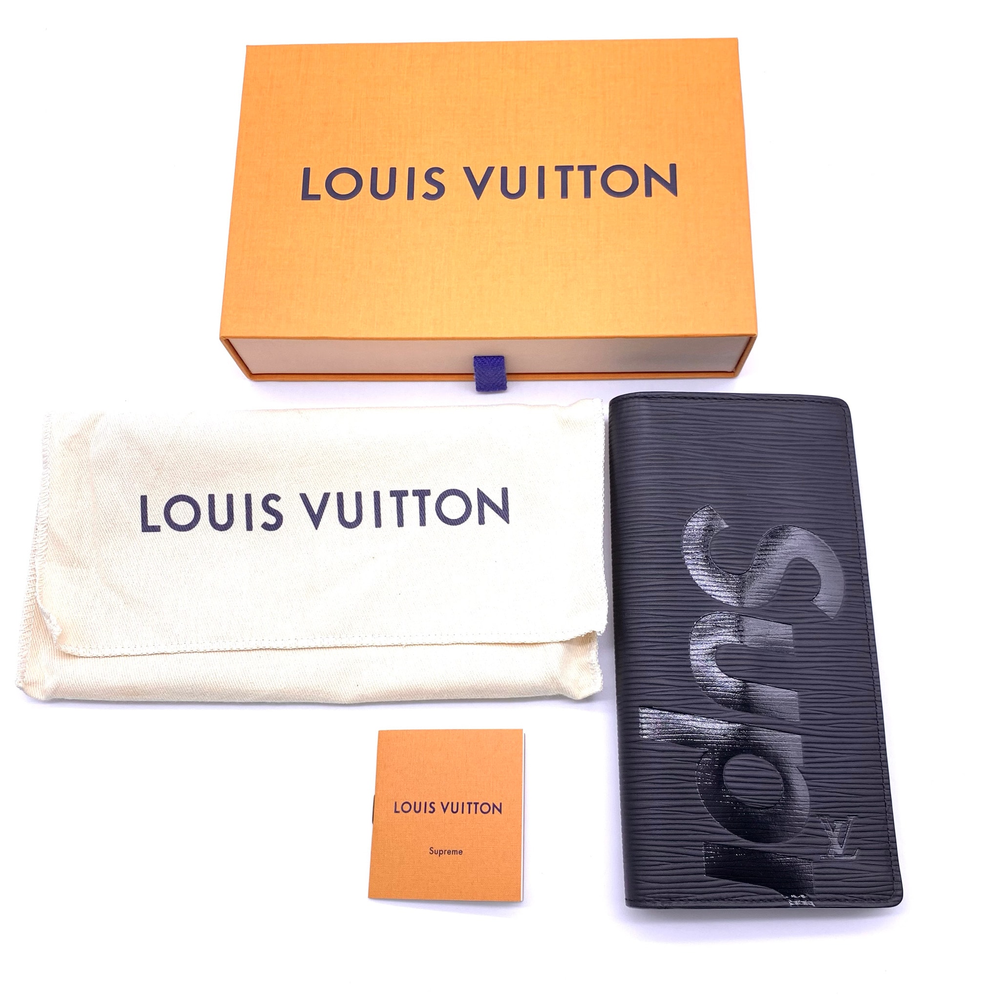 Supreme / Louis Vuitton Epi Portefeuille Brazza "Noir"