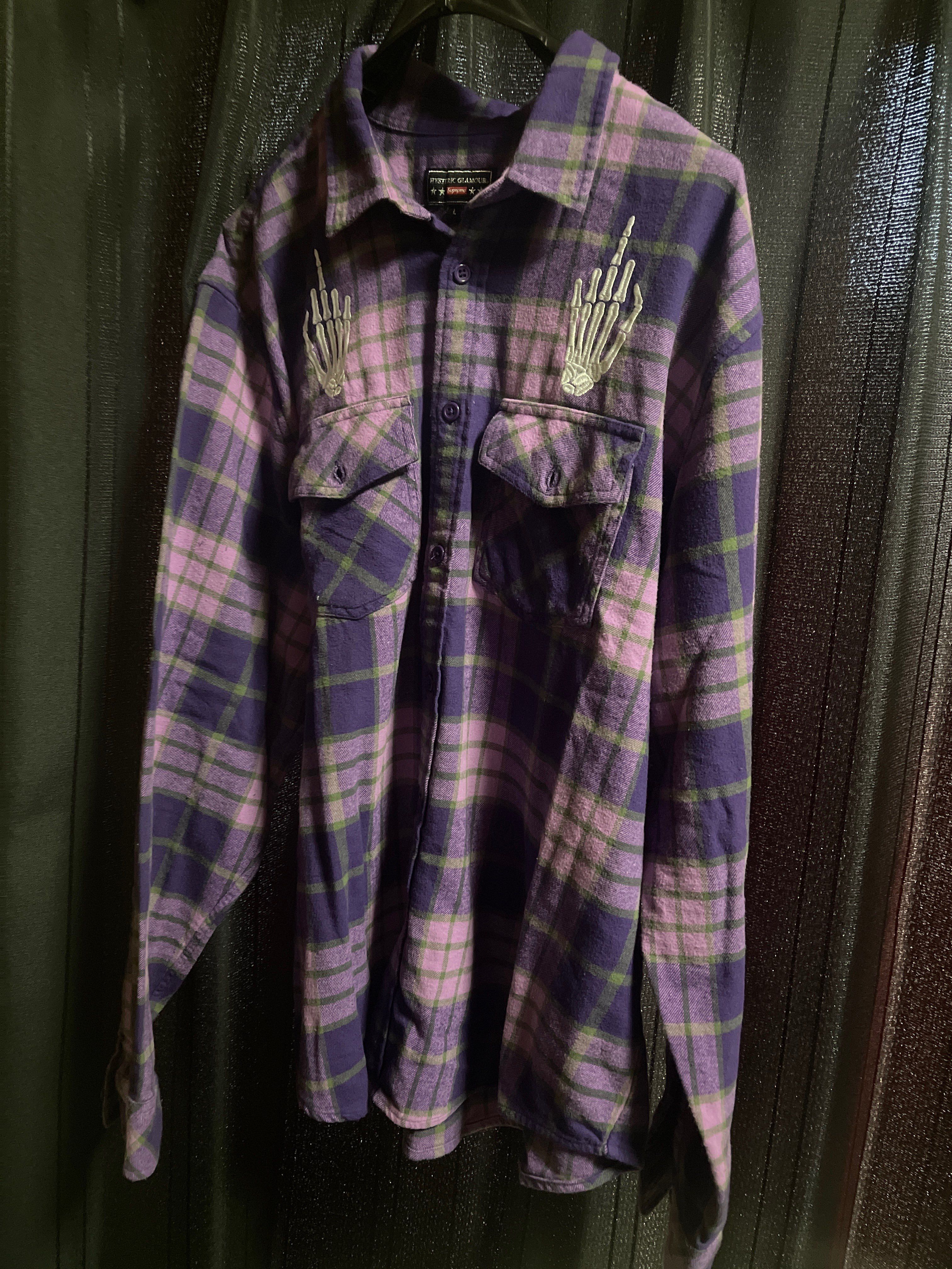 Supreme x HYSTERIC GLAMOUR Plaid Flannel Shirt "Purple"