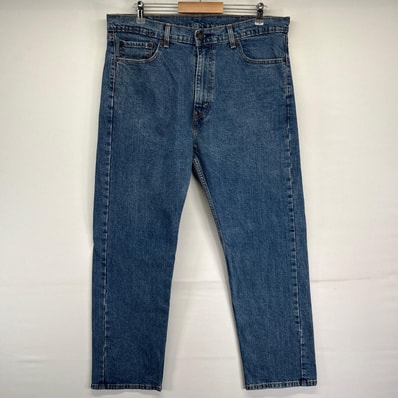 古着 リーバイス Levi's デニムパンツ 505 ストレート ジップアップ ジーンズ ジーパン 長ズボン 大きいサイズ w38 L30 ブルー メンズ