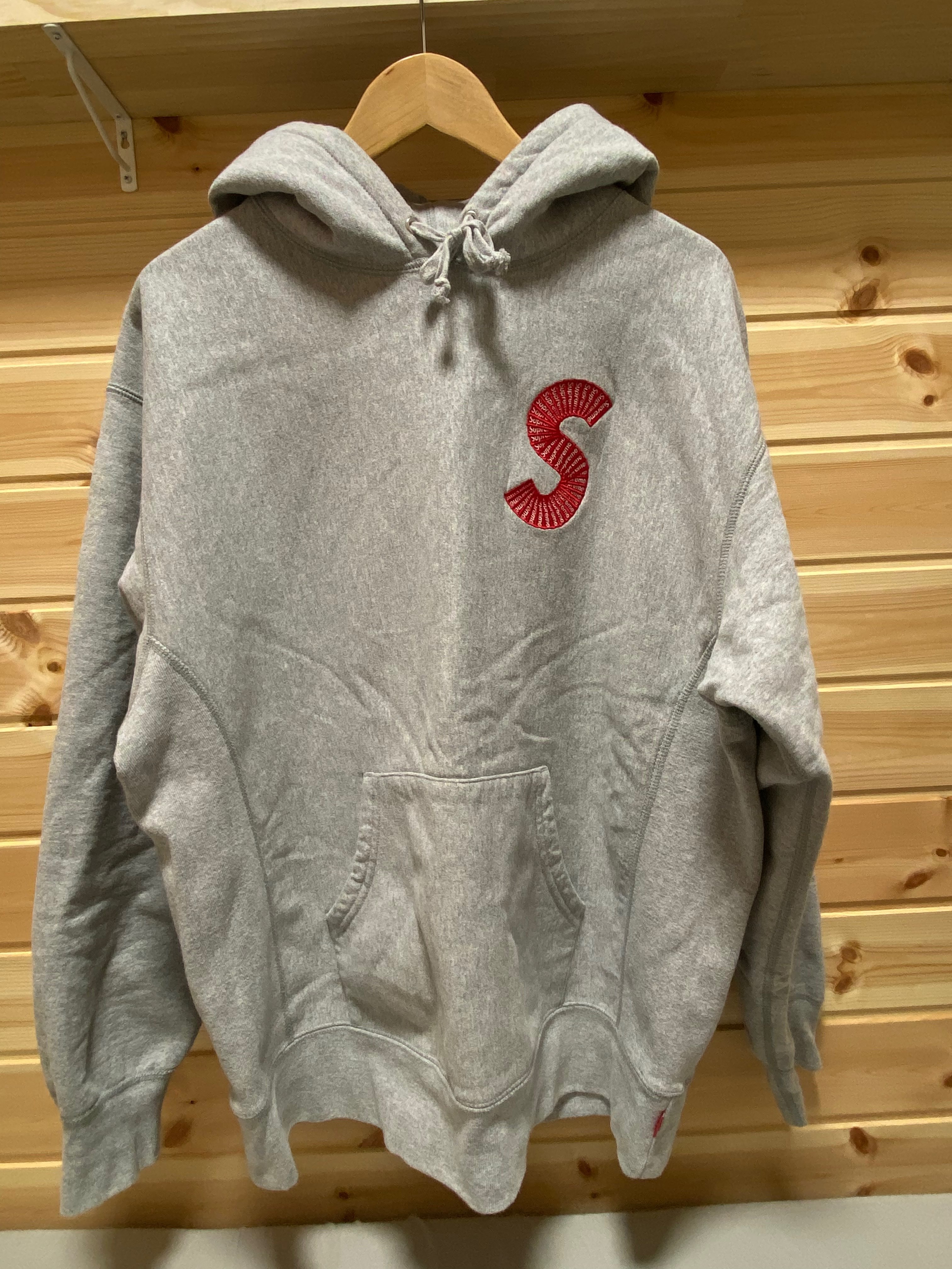 Supreme S Logo Hooded Sweatshirt "Heather Grey" (20FW)