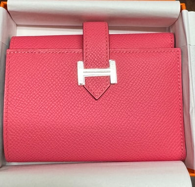 【新品未使用】HERMÈS ベアン コンビネ ローズアザレ 三つ折り財布