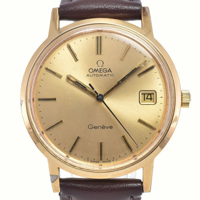 オメガ OMEGA 166.0163 ヴィンテージ ジュネーブ デイト Cal.1012 ゴールド 自動巻き メンズ 腕時計 L#147413
