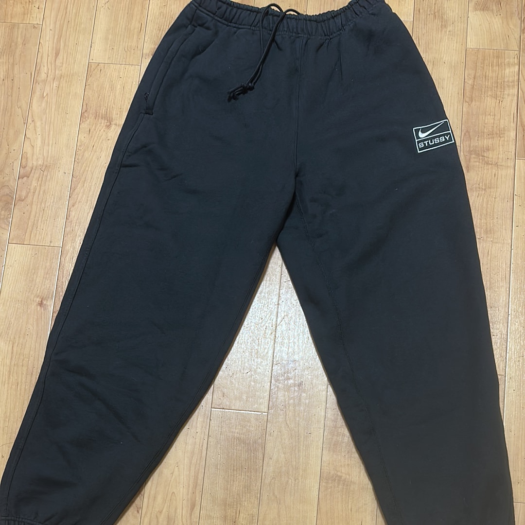 Stussy x Nike Stone Washed Fleece Pant "Black" (US Size) FN5235-010
