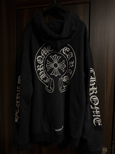 Chrome Hearts CH Plus Patterned Zip Up Hoodie "Black/Silver"