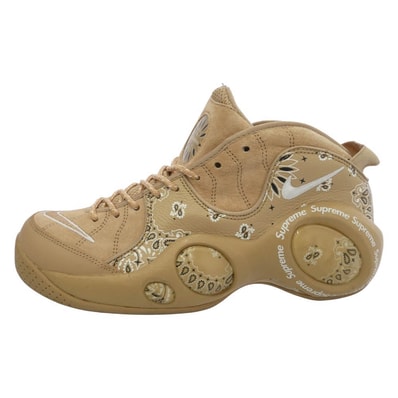 Supreme シュプリーム 22SS DJ8604-200 × NIKE ナイキ Air Zoom Flight 95 SP Hemp White エア ズーム フライト 95 SP ヘンプ ホワイト ハイカット スニーカー ベージュ系 27.5cm【中古】