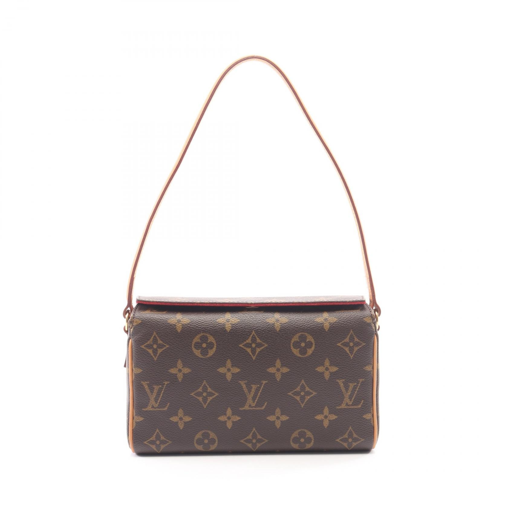 ルイ・ヴィトン LOUIS VUITTON レシタル モノグラム ハンドバッグ バッグ PVCコーティングキャンバス レザー レディース ブラウン系 M51900 【中古】