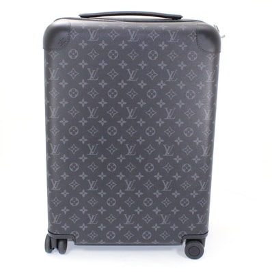 【新品同様】ルイヴィトン LOUIS VUITTON ホライゾン 50 キャリーバッグ 4輪旅行バッグ キャンバス モノグラム・エクリプス メンズ レディース 黒 ブラック M10252 カバー付き M23006 旅行 海外 出張 クール ダーク
