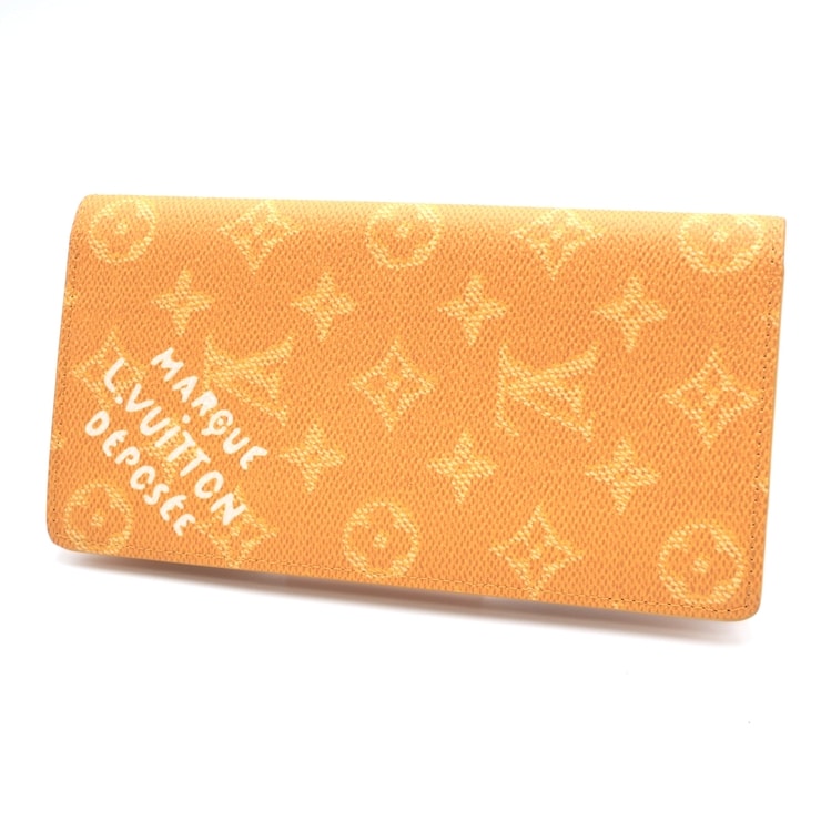 LOUIS VUITTON(ルイ・ヴィトン)ポルトフォイユ・ブラザ NM モノグラム・ヘリテージ 長財布 イエロー ジョーヌ メンズ【中古】