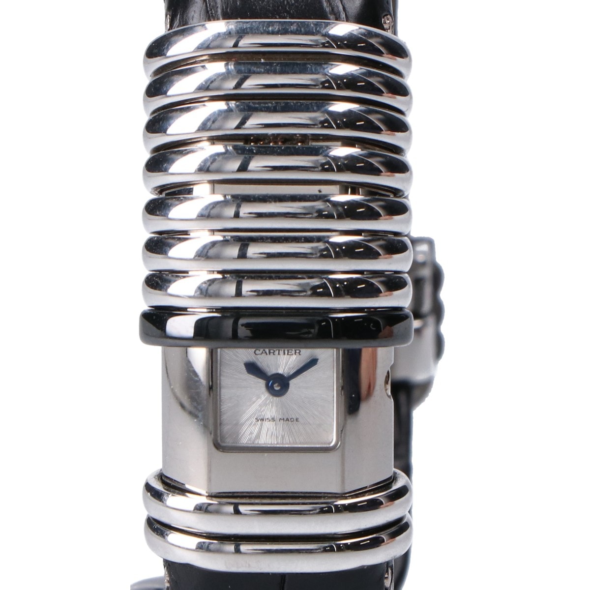 カルティエ 美品 WT000730 デクラレーション 4Pダイヤモンド SS クォーツ