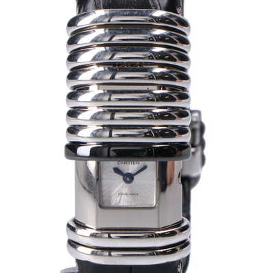 カルティエ 美品 WT000730 デクラレーション 4Pダイヤモンド SS クォーツ