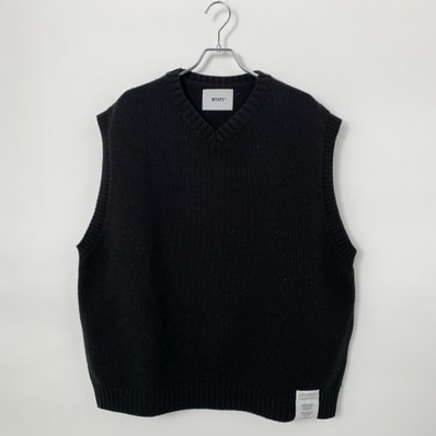 WTAPS Ditch / Vest / Acrylic. Sign "Black"