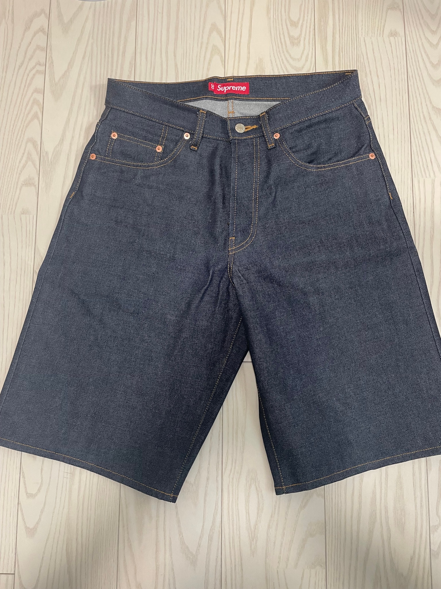 Supreme Baggy Selvedge Denim Short (26SS) "Rigid Indigo"
