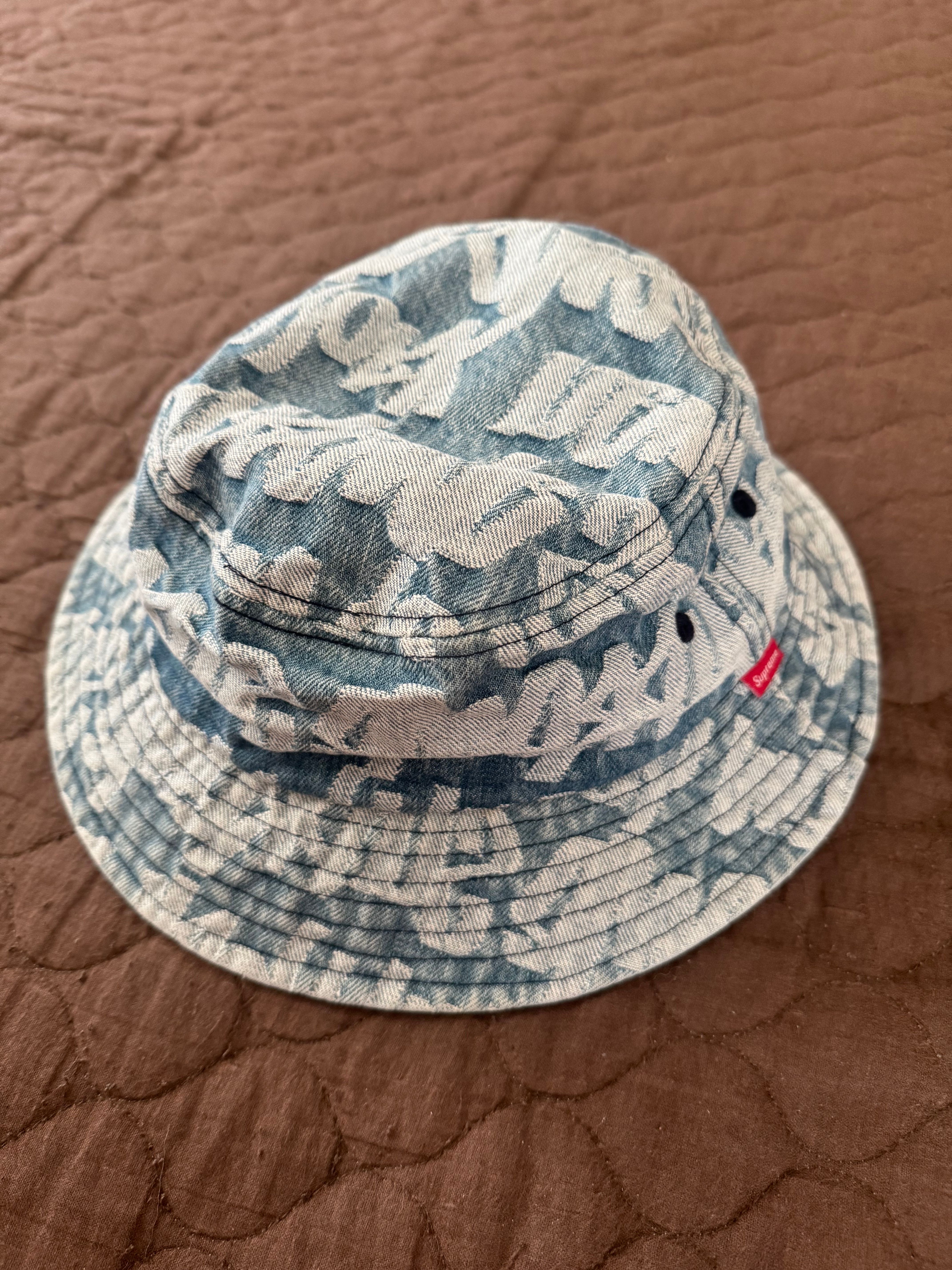 Supreme Fat Tip Jacquard Denim Crusher "Blue"