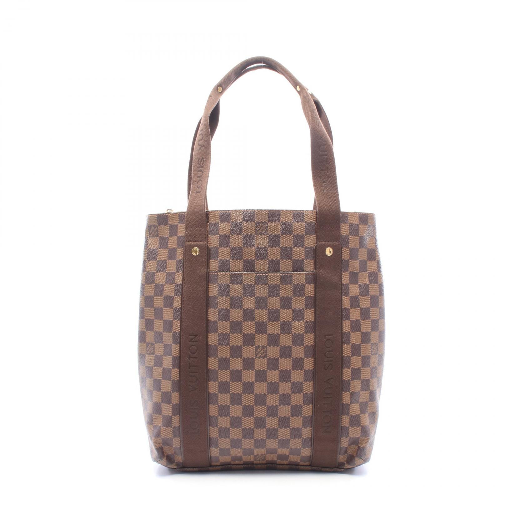 ルイ・ヴィトン LOUIS VUITTON カバ ボブール ダミエエベヌ トートバッグ バッグ PVCコーティングキャンバス レザー メンズ レディース ブラウン系 N52006 【中古】