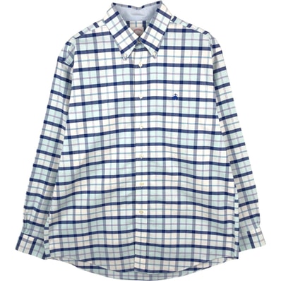 古着 ブルックスブラザーズ Brooks Brothers 1818 MEDISON FIT 長袖 ボタンダウンチェックシャツ メンズL相当/eaa662550