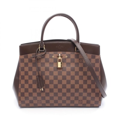 ルイ・ヴィトン LOUIS VUITTON リヴォリMM ハンドバッグ バッグ PVCコーティングキャンバス レザー ダミエ エベヌ レディース ブラウン系 N41150 【中古】