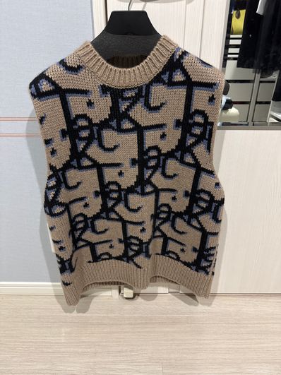 Dior x Cactus Jack Oversized November Sweater "Beige/Black"