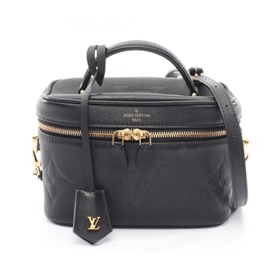ルイ・ヴィトン LOUIS VUITTON ヴァニティPM モノグラムアンプラント ノワール 2WAY ハンドバッグ バッグ レザー レディース ブラック系 M45598 【中古】