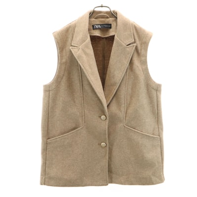 ZARA ザラ ウールライク ベスト XS-S ベージュ
