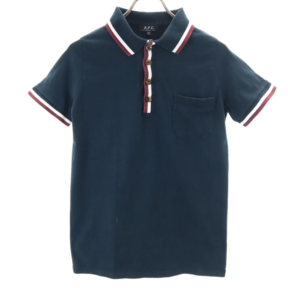 A.P.C. アーペーセー オールド 半袖 ポロシャツ XS ネイビー系