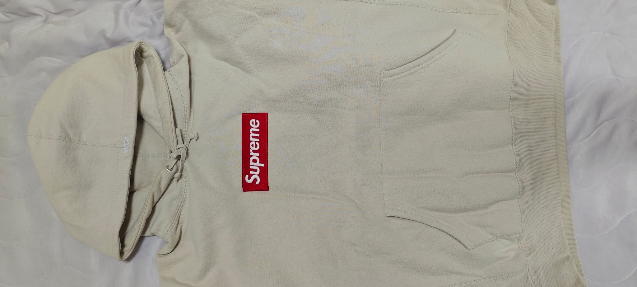 Supreme Box Logo Hooded Sweatshirt "Stone" (24FW)