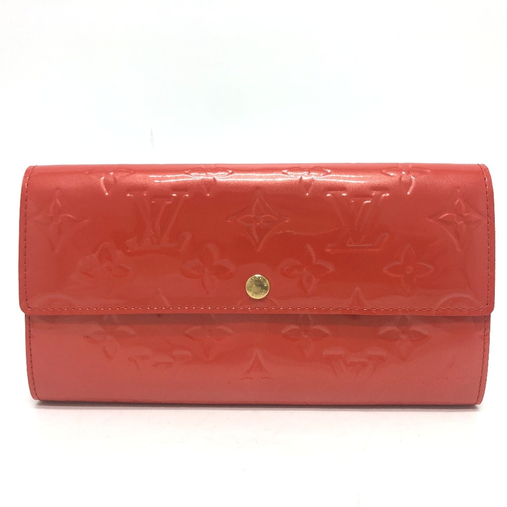 ルイヴィトン LOUIS VUITTON ポルトフォイユサラ M93634 財布 長財布 ウォレット ロングウォレット 長財布 モノグラムヴェルニ オレンジサンセット オレンジ 新品同様
