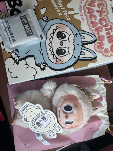 POP MART THE MONSTERS (LABUBU) Exciting Macaron Plush Series SOYMILK