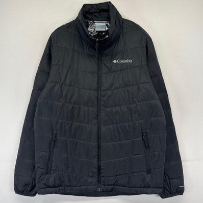 古着 コロンビア Columbia ジャケット インターチェンジ ワンポイントロゴ フルジップ 中綿 S ブラック系 メンズ