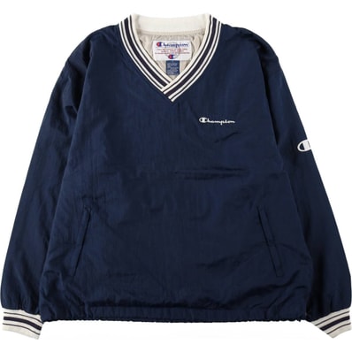 古着 チャンピオン Champion Vネック ナイロンプルオーバー メンズL相当/eaa648698