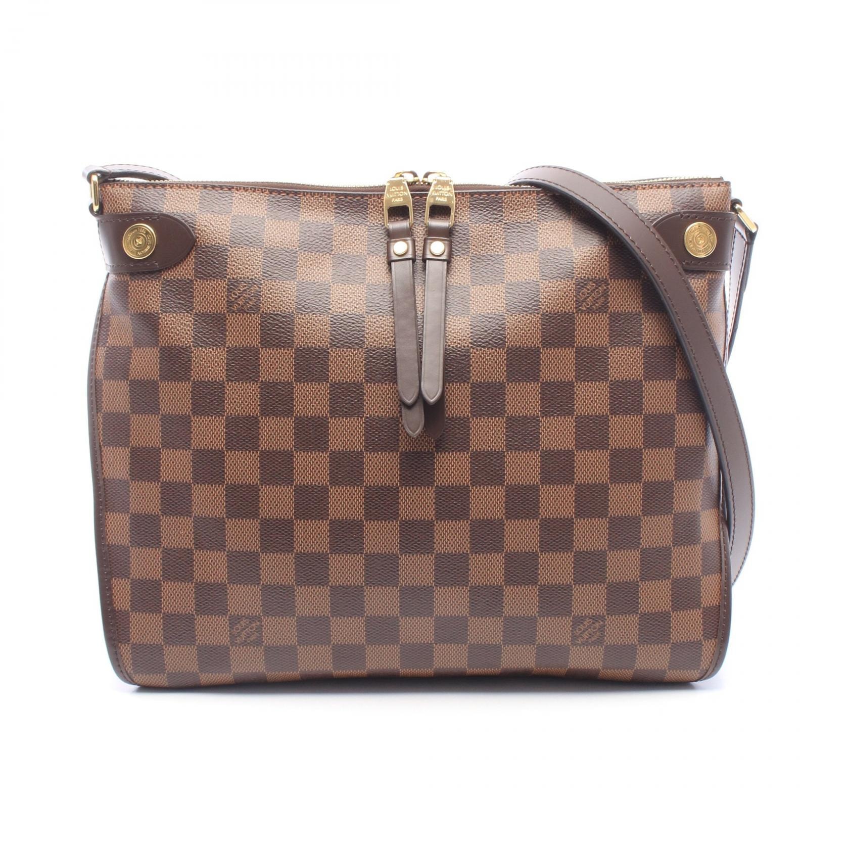 ルイ・ヴィトン LOUIS VUITTON ドゥオモ ショルダーバッグ バッグ PVCコーティングキャンバス レザー ダミエ エベヌ レディース ブラウン系 N41425 【中古】