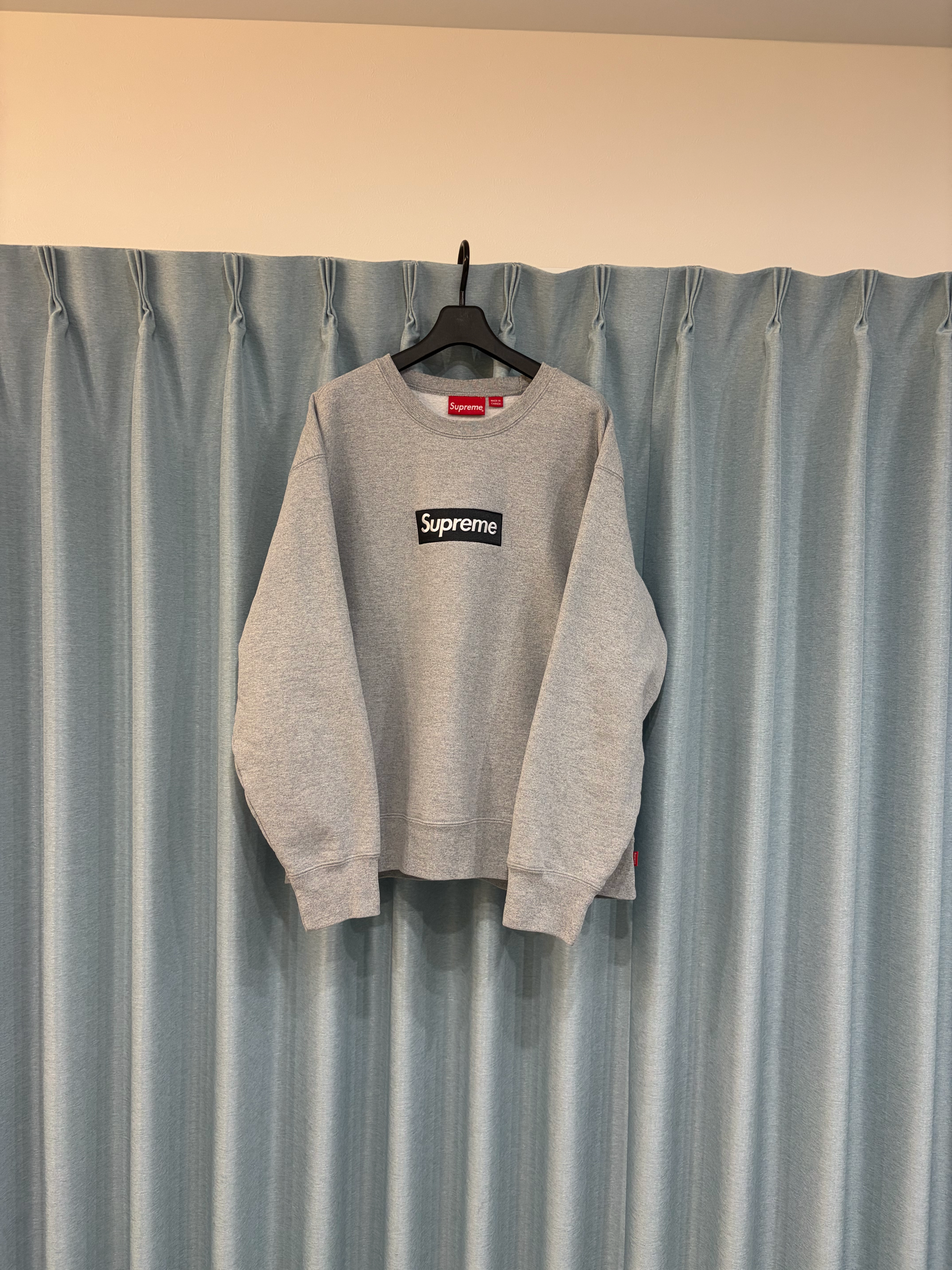 Supreme Box Logo Crewneck "Heather Grey" (22FW)