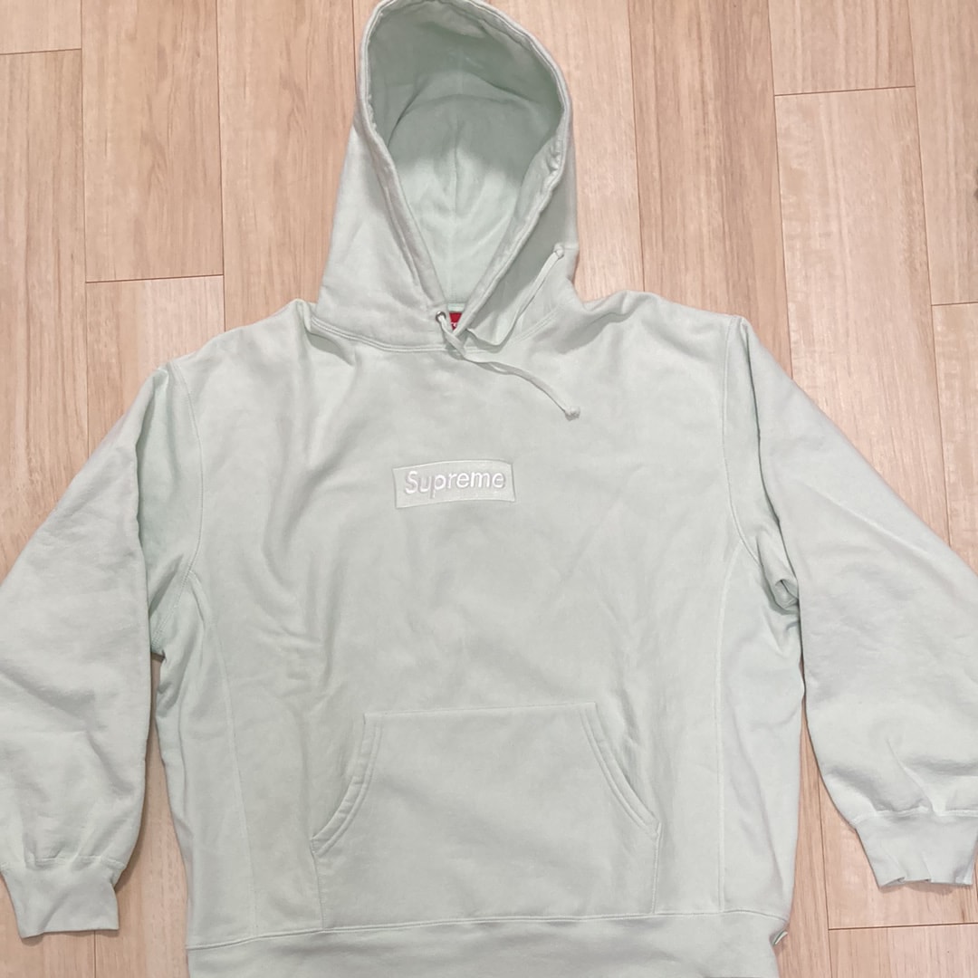 Supreme Box Logo Hooded Sweatshirt "Light Green" (23FW)