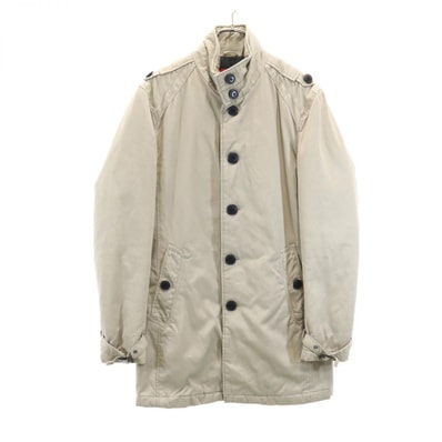 ZARA BASIC ザラベーシック スタンドカラー コート M ベージュ系 MAN