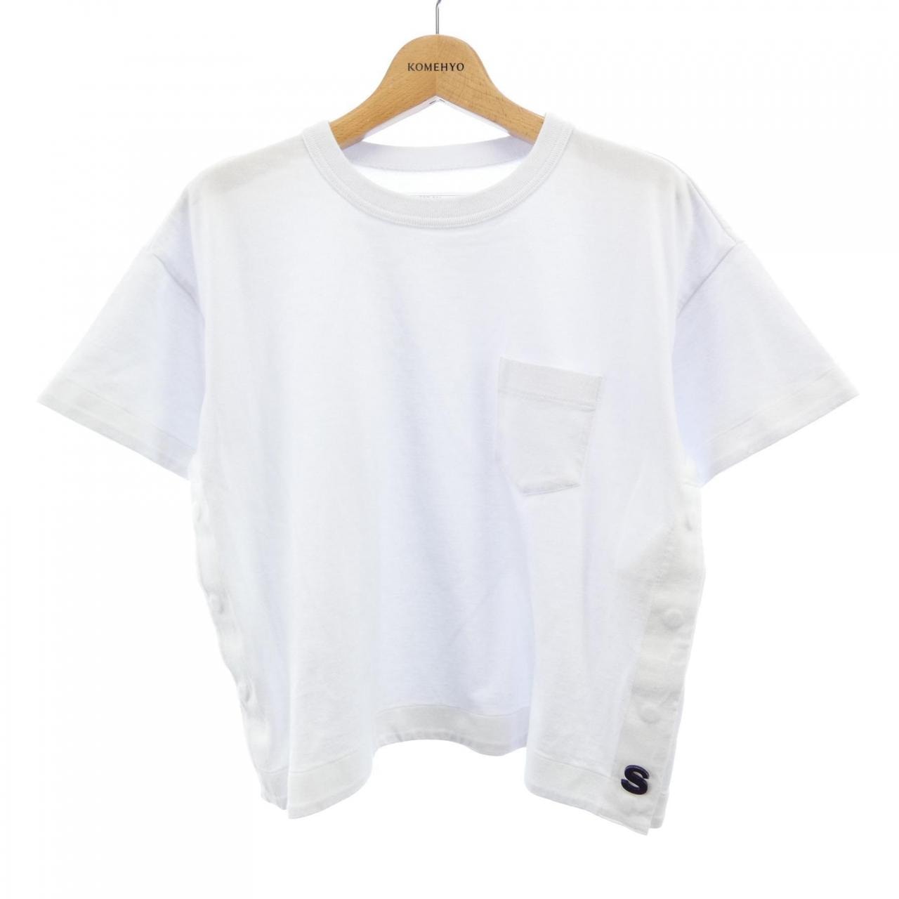 sacai S Cotton Jersey T-Shirt "White"