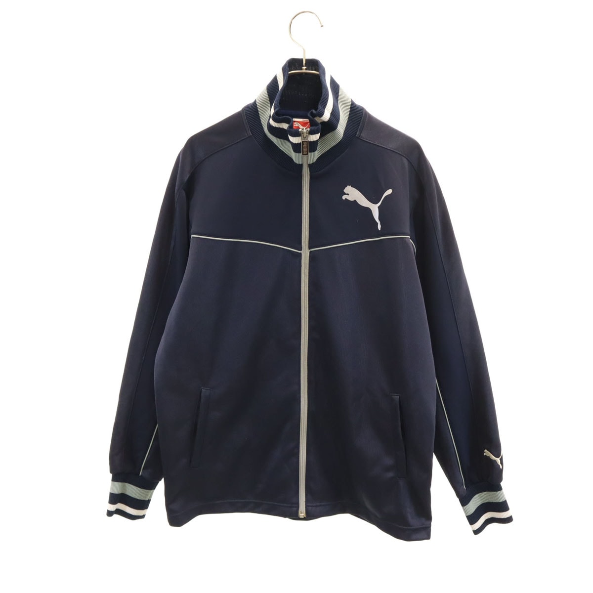 PUMA プーマ 日本製 トレーニング トラックジャケット L ネイビー系 ジャージ