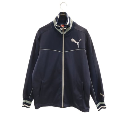 PUMA プーマ 日本製 トレーニング トラックジャケット L ネイビー系 ジャージ