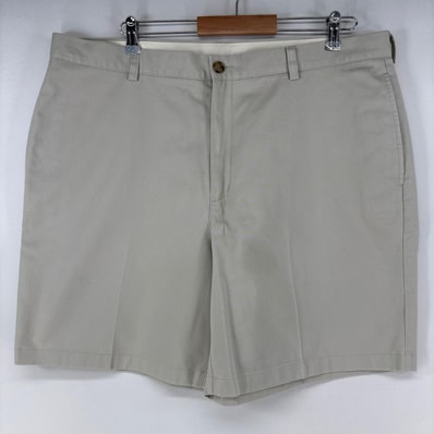 古着 エルエルビーン L.L.Bean ショートパンツ チノパン ジップ 大きいサイズ ハーフパンツ w40 アイボリー メンズ