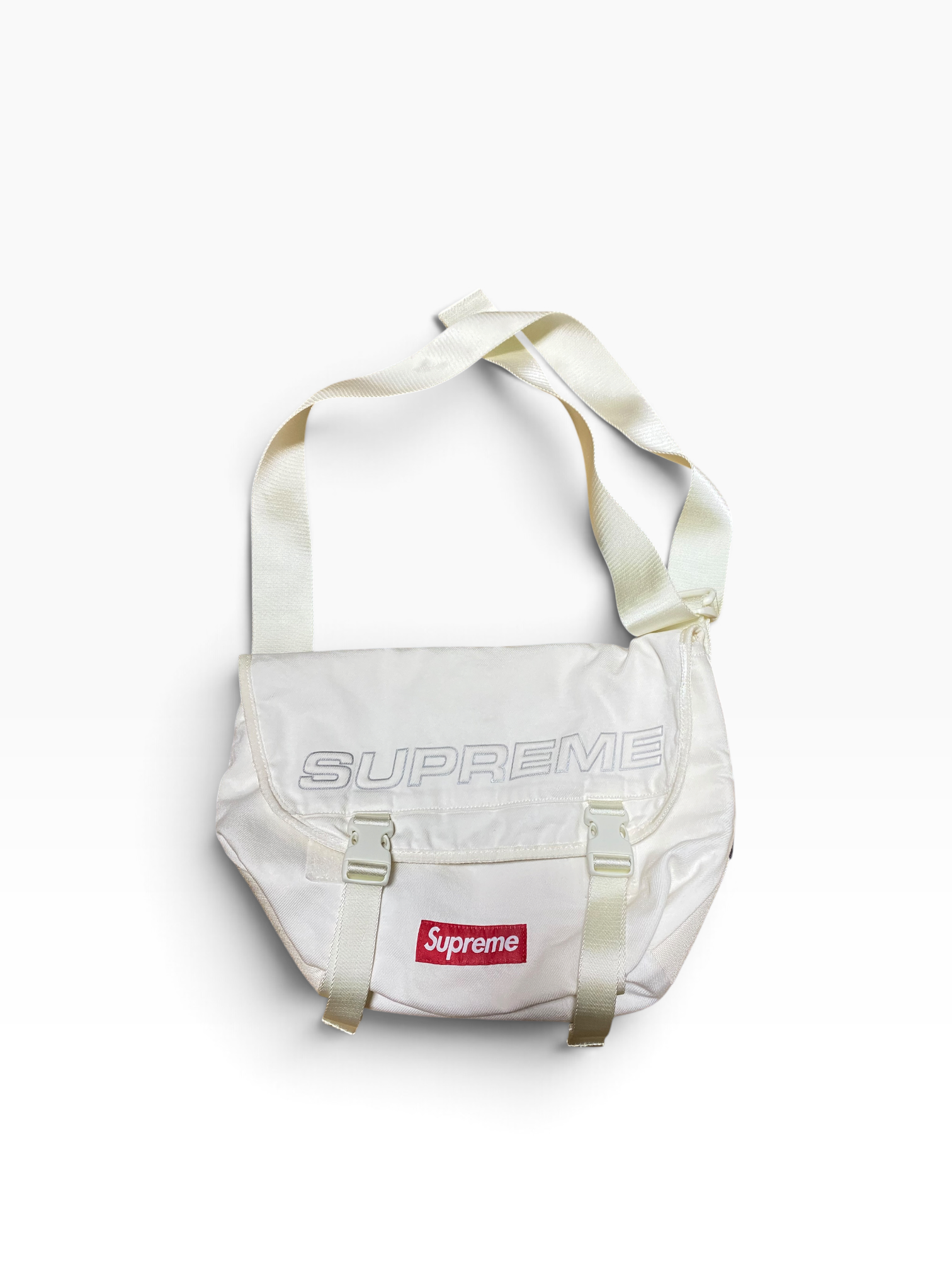 Supreme Denim Messenger Bag "White"