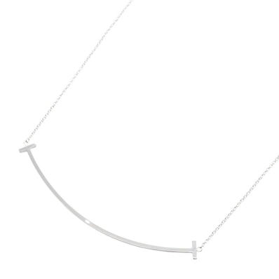 ティファニー TIFFANY&CO Tスマイルラージ ネックレス ネックレス ジュエリー K18WG(ホワイトゴールド) レディース シルバー系 【中古】