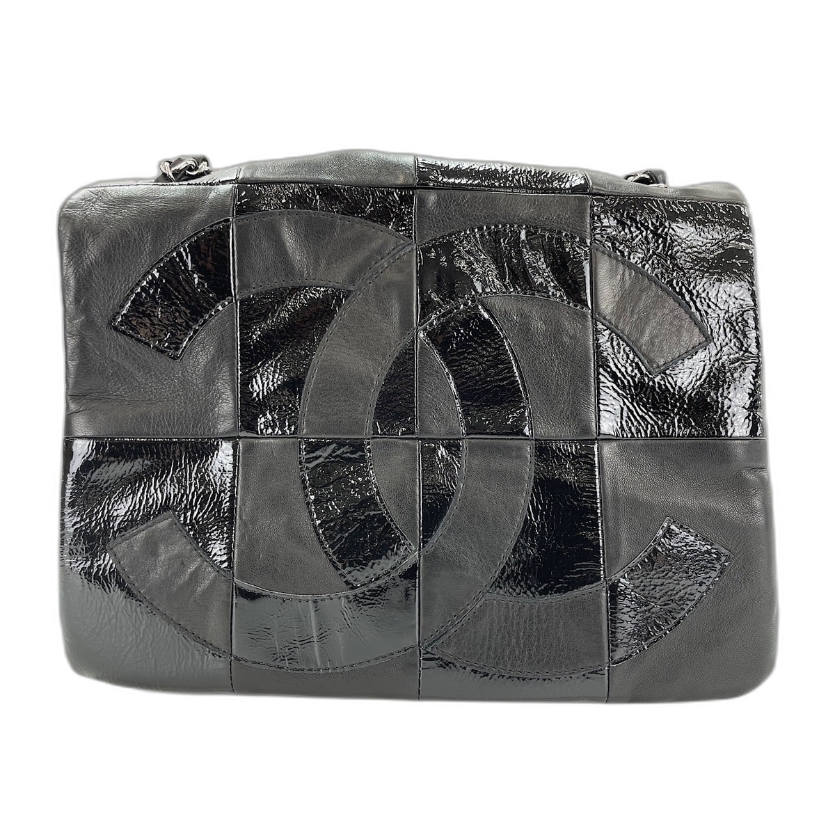 シャネル CHANEL ラムスキン パッチワーク ココマーク ショルダーバッグ【中古】