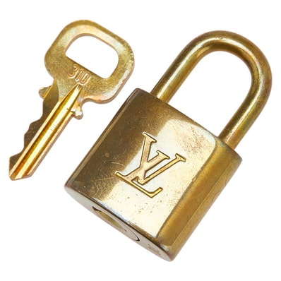ルイ ヴィトン カデナ 南京錠 キー セット ゴールド メッキ レディース LOUIS VUITTON 【中古】