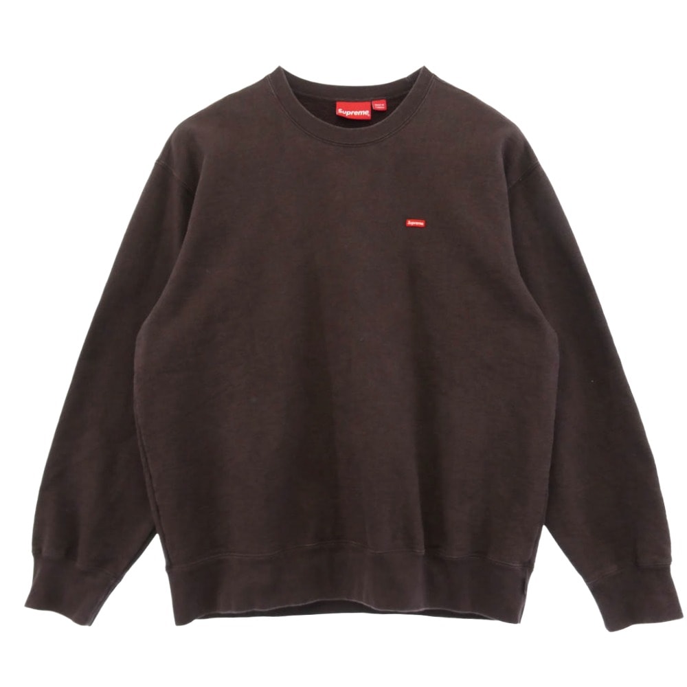 Supreme シュプリーム 22AW Small Box Logo Crewneck Sweatshirt スモールボックスロゴ クルーネック スウェットシャツ トレーナー ブラウン系 L【中古】
